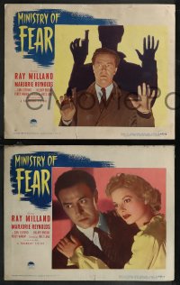 2f1004 MINISTRY OF FEAR 8 LCs 1944 Fritz Lang film noir starring Ray Milland & Marjorie Reynolds!