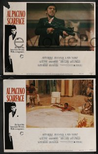 2f1021 SCARFACE 8 LCs 1983 Al Pacino as Tony Montana, Michelle Pfeiffer, Brian De Palma, Stone!