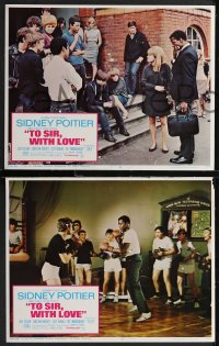 2f1037 TO SIR, WITH LOVE 7 LCs 1967 Sidney Poitier's the teacher who had to tame turned-on teens!