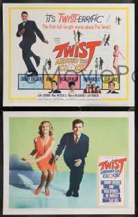 2f1027 TWIST AROUND THE CLOCK 8 LCs 1962 Chubby Checker, Vicki Spencer, Clay Cole, 1st Twist movie!