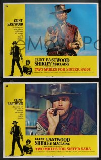 2f1028 TWO MULES FOR SISTER SARA 8 int'l LCs 1970 gunslinger Clint Eastwood & nun Shirley MacLaine!