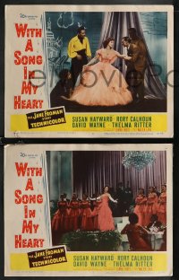 2f1059 WITH A SONG IN MY HEART 4 LCs 1952 Susan Hayward as Jane Froman, David Wayne, Thelma Ritter!