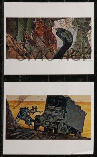 2f0511 RAIDERS OF THE LOST ARK English promo brochure 1980 ultra rare color art by Jim Steranko!