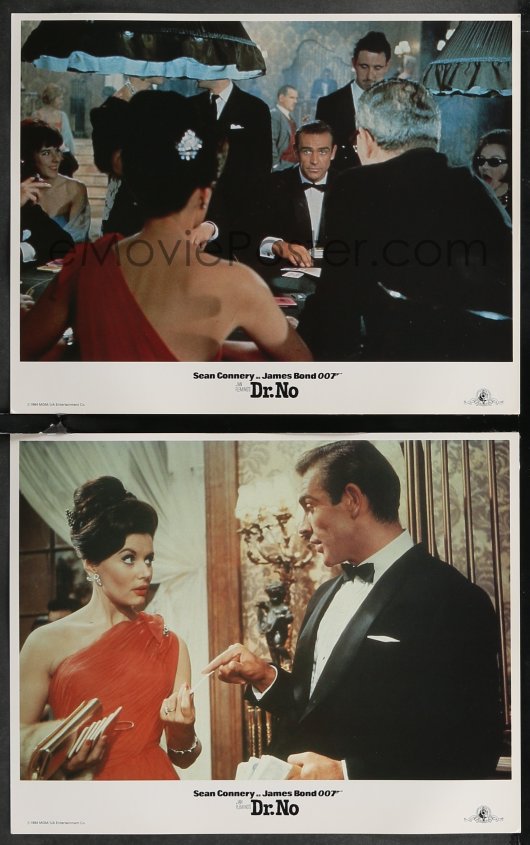 eMoviePoster.com: 2f1074 DR. NO 2 LCs R1984 Sean Connery as James Bond ...