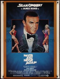 2g0899 NEVER SAY NEVER AGAIN 30x40 1983 art of Sean Connery as James Bond 007 by Rudy Obrero!