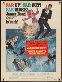 2g0900 ON HER MAJESTY'S SECRET SERVICE style B 30x40 1969 James Bond, McGinnis/McCarthy, ultra rare!