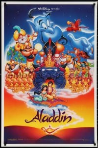2g1027 ALADDIN DS 1sh 1992 Walt Disney Arabian fantasy cartoon, Calvin Patton art of cast!