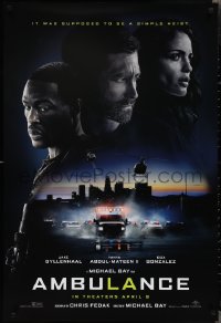 2g1034 AMBULANCE teaser DS 1sh 2022 Michael Bay's Ambulancen remake, Jake Gyllenhaal, April style!