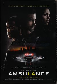 2g1033 AMBULANCE teaser DS 1sh 2022 Michael Bay's Ambulancen remake, Jake Gyllenhaal, February style!
