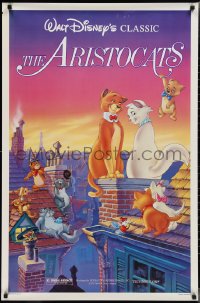 2g1037 ARISTOCATS 1sh R1987 Walt Disney feline jazz musical cartoon, great colorful art!