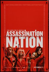 2g1039 ASSASSINATION NATION advance DS 1sh 2018 Nation Destruction, Young and cast!