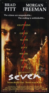 2g0215 SEVEN Aust daybill 1995 Freeman & Pitt, Gluttony, Greed, Sloth, Envy, Wrath, Pride, Lust!