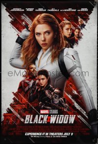 2g1073 BLACK WIDOW advance DS 1sh 2021 Scarlet Johansson as Natasha Romanoff, Marvel superhero!
