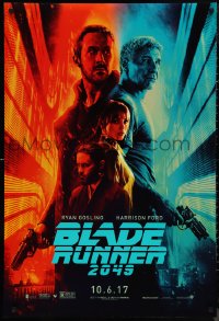 2g1075 BLADE RUNNER 2049 teaser DS 1sh 2017 great montage image with Harrison Ford & Ryan Gosling!