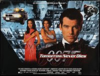 2g0260 TOMORROW NEVER DIES DS British quad 1997 Pierce Brosnan as James Bond, Yeoh, Teri Hatcher!