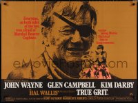2g0261 TRUE GRIT British quad 1969 John Wayne as Rooster Cogburn, Kim Darby, Glen Campbell