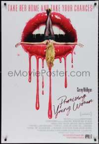2g0190 PROMISING YOUNG WOMAN advance DS Canadian 1sh 2020 woman over lips dripping blood, April 17!