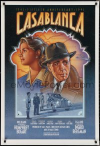 2g0588 CASABLANCA 27x40 video poster R1992 Humphrey Bogart, Ingrid Bergman, Curtiz classic!