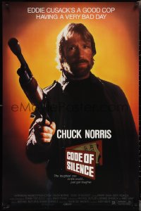 2g1095 CODE OF SILENCE 1sh 1985 Chuck Norris is a good cop having a very bad day!