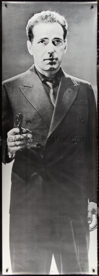 2g0050 HUMPHREY BOGART 27x76 commercial poster 1970s cool image of Bogey with a pistol!