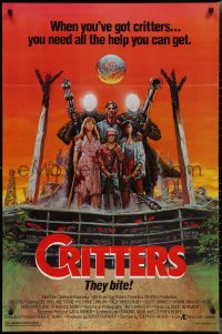 2g1098 CRITTERS 1sh 1986 great completely different art of cast & monsters by Ken Barr!