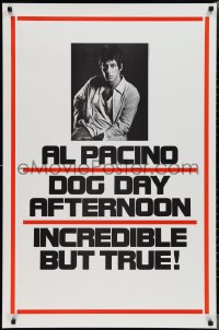 2g1120 DOG DAY AFTERNOON teaser 1sh 1975 Al Pacino, Sidney Lumet bank robbery crime classic!