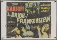 2g0305 BRIDE OF FRANKENSTEIN Egyptian poster R2000s Karloff, Lanchester, from half-sheet!!