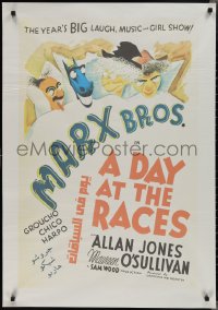 2g0309 DAY AT THE RACES Egyptian poster R2000s Groucho, Chico & Harpo Marx in bed with horse!