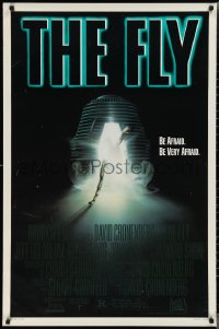 2g1141 FLY 1sh 1986 David Cronenberg, Jeff Goldblum, Geena Davis, cool creepy sci-fi art by Mahon!