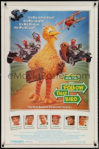 2g1142 FOLLOW THAT BIRD 1sh 1985 great art of the Big Bird & Sesame Street cast by Steven Chorney!