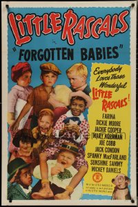 2g1144 FORGOTTEN BABIES 1sh R1952 Our Gang, Spanky, Farina, Buckwheat, Jackie Cooper, Dickie Moore