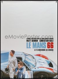 2g0125 FORD V FERRARI teaser French 1p 2019 Bale, Damon next to the Ford GT40 race car, Le Mans '66!
