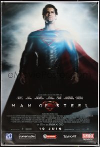 2g0131 MAN OF STEEL IMAX advance DS French 1p 2013 close-up of Cavill in the title role as Superman!