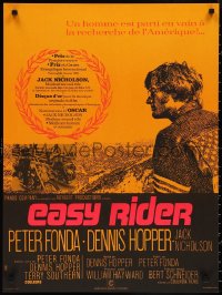 2g0601 EASY RIDER French 23x31 R1980s Peter Fonda, motorcycle biker classic directed by Hopper!