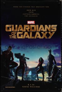 2g1170 GUARDIANS OF THE GALAXY teaser DS 1sh 2014 Zoe Saldana, Marvel Comics sci-fi!