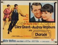 2g0908 CHARADE 1/2sh 1963 tough Cary Grant & sexy Audrey Hepburn, expect the unexpected!
