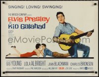2g0922 KID GALAHAD 1/2sh 1962 art of Elvis Presley singing with guitar, boxing & romancing!