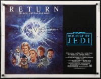 2g0933 RETURN OF THE JEDI 1/2sh R1985 George Lucas classic, Mark Hamill, Ford, Tom Jung art!