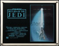 2g0935 RETURN OF THE JEDI int'l 1/2sh 1983 George Lucas, art of hands holding lightsaber by Reamer!
