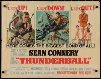 2g0947 THUNDERBALL 1/2sh 1965 three great art images Sean Connery as secret agent James Bond 007!