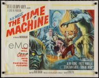 2g0948 TIME MACHINE style A 1/2sh 1960 H.G. Wells, George Pal, Reynold Brown sci-fi artwork!