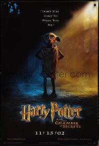 2g1178 HARRY POTTER & THE CHAMBER OF SECRETS teaser DS 1sh 2002 Dobby has come to warn you!