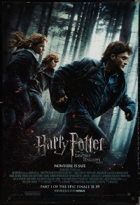 2g1179 HARRY POTTER & THE DEATHLY HALLOWS PART 1 advance DS 1sh 2010 Radcliffe, Grint & Watson!