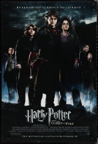 2g1180 HARRY POTTER & THE GOBLET OF FIRE advance DS 1sh 2005 Daniel Radcliffe, Emma Watson, Grint!
