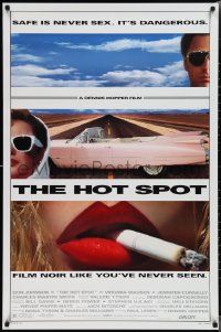 2g1191 HOT SPOT DS 1sh 1990 cool close up smoking & Cadillac image, directed by Dennis Hopper!