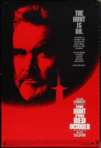 2g1195 HUNT FOR RED OCTOBER 1sh 1990 Russian military submarine captain Sean Connery!