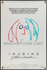 2g1198 IMAGINE 1sh 1988 art by former Beatle John Lennon, brown/blue hair style!
