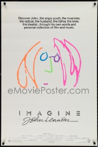 2g1197 IMAGINE 1sh 1988 art by former Beatle John Lennon, orange/pink hair style!