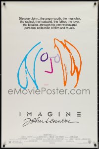 2g1199 IMAGINE 1sh 1988 art by former Beatle John Lennon, blue/orange hair style!