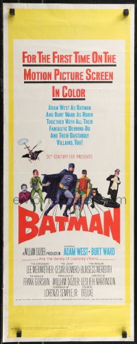 2g0958 BATMAN insert 1966 Adam West & Burt Ward w/ villains Meriwether, Romero, Meredith!